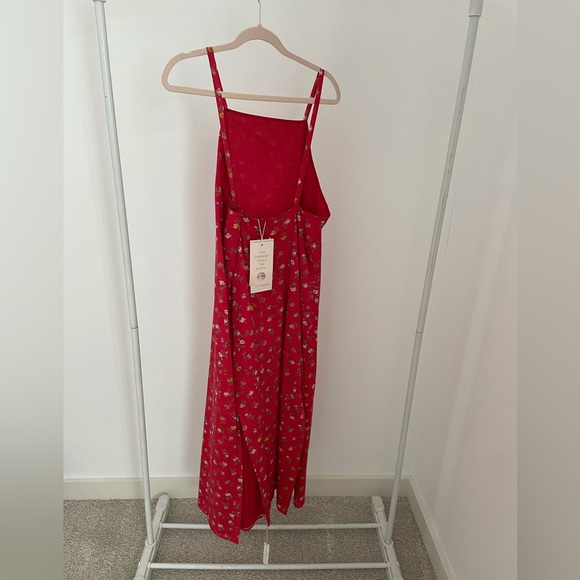 Christy Dawn Orchid Dress Large NWT crimson garden red floral - Picture 7 of 12